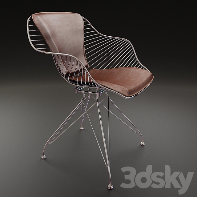 wire dining chair 3DSMax File - thumbnail 1