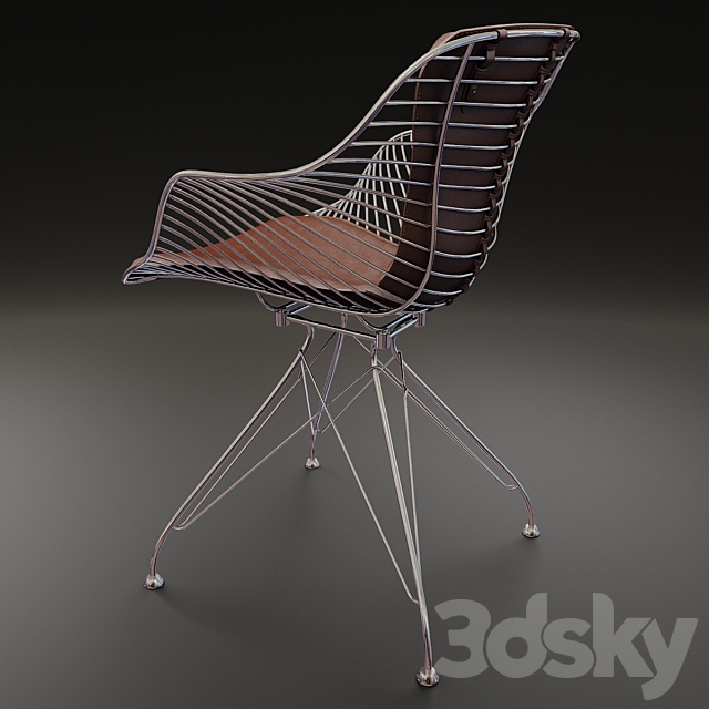 wire dining chair 3DSMax File - thumbnail 2