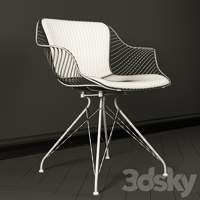 Wire dinning chair 3DSMax File - thumbnail 3