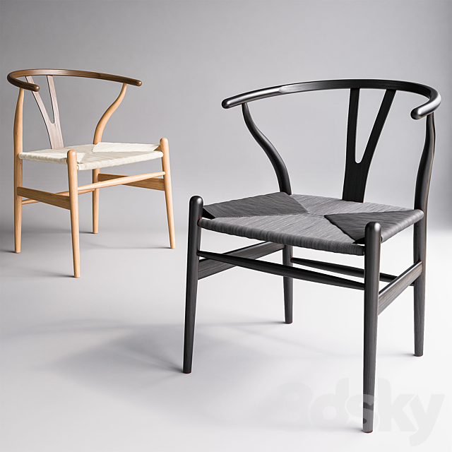 Wishbone chair CH24 by Carl Hansen and son 3DSMax File - thumbnail 1