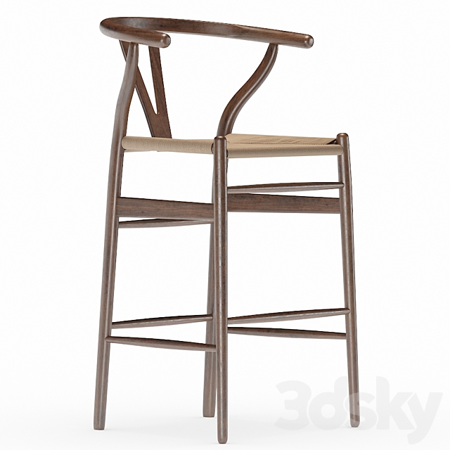 Wishbone Counter Stool 3DSMax File - thumbnail 1