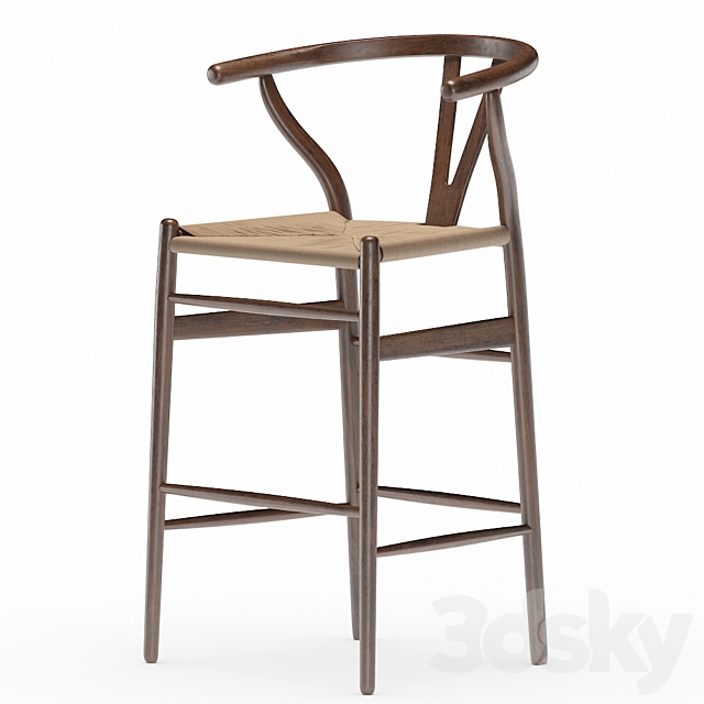 Wishbone Counter Stool 3DSMax File - thumbnail 2