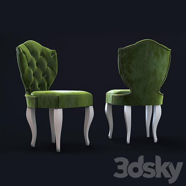 With designer chairs coach ties and carnations S03 3DSMax File - thumbnail 1