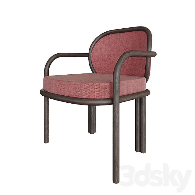 Wood Tailors club James dining chair 3DSMax File - thumbnail 1