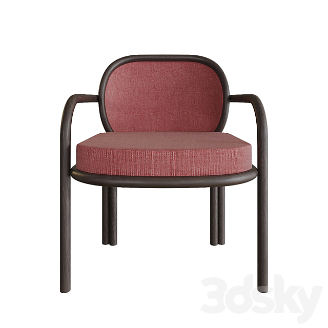 Wood Tailors club James dining chair 3DSMax File - thumbnail 2