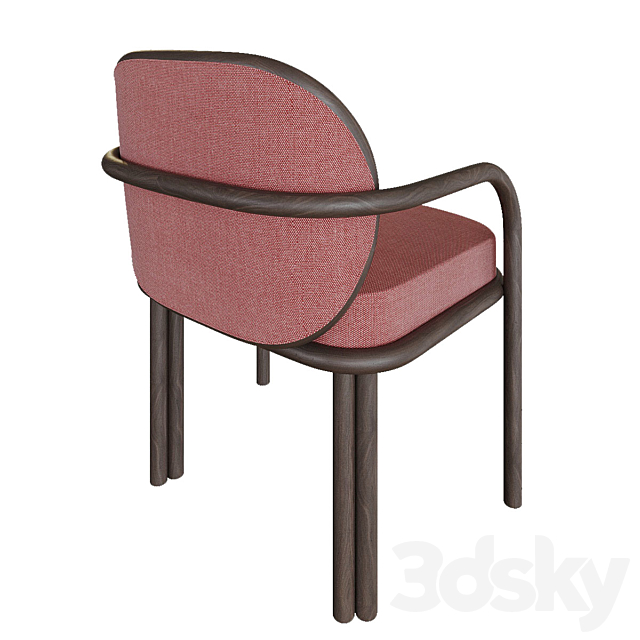 Wood Tailors club James dining chair 3DSMax File - thumbnail 3