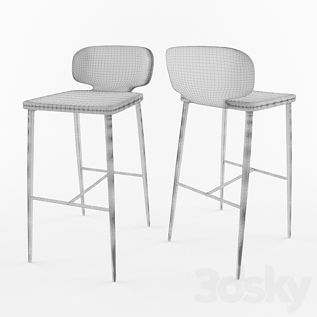 Wrap H75 Stool by MIDJ in Italy 3DS Max Model - thumbnail 2