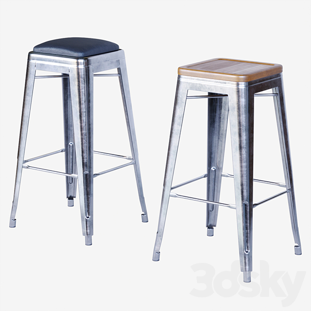 Xavier Pauchard Tolix Stools 3DSMax File - thumbnail 1