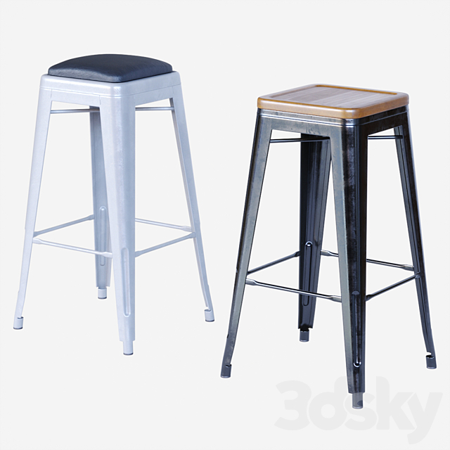 Xavier Pauchard Tolix Stools 3DSMax File - thumbnail 2