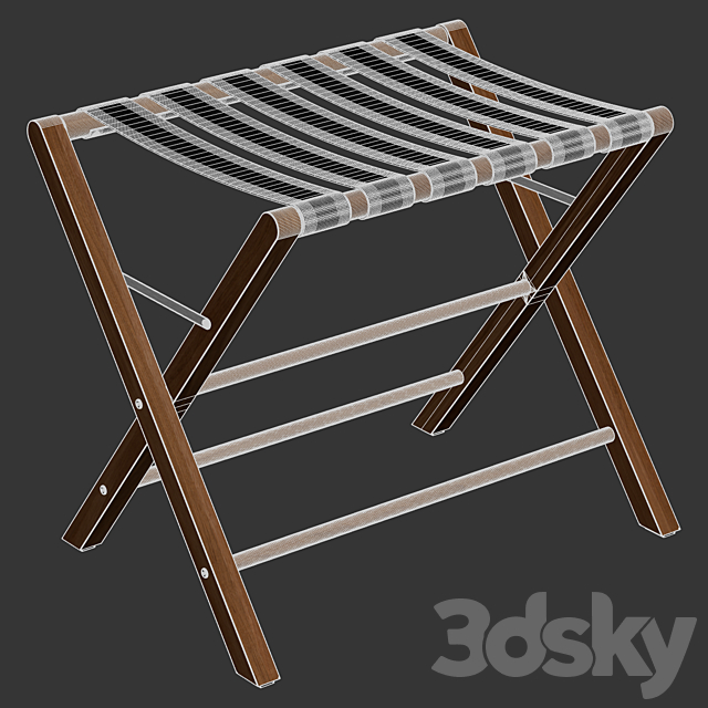 Zara Home – The leather and wood stand for suitcase 3DSMax File - thumbnail 2