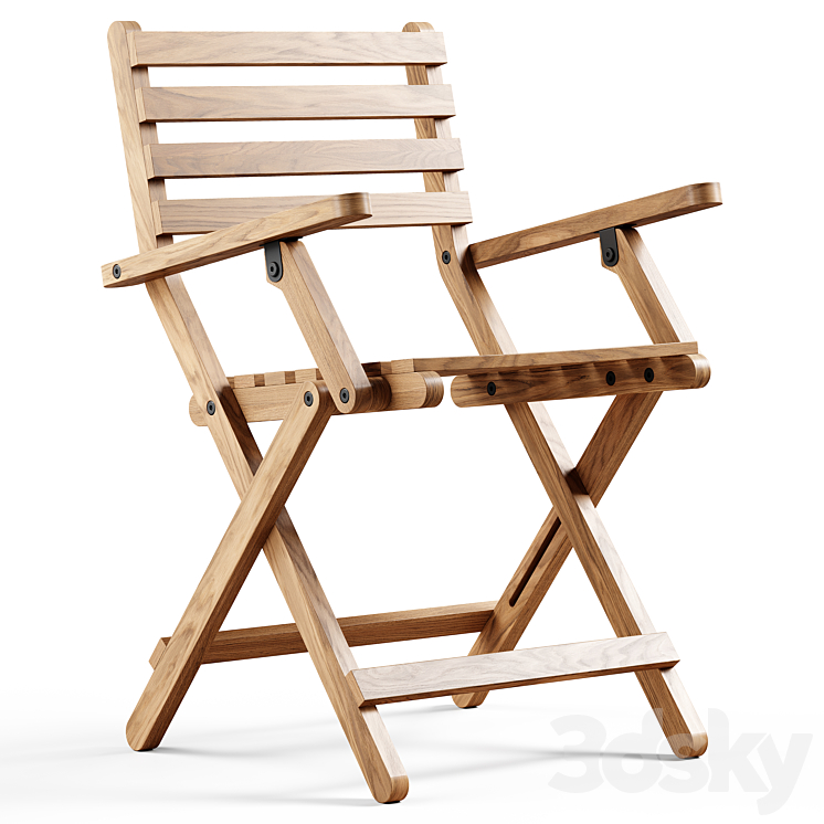 Zara Home – The mango wood folding chair 3DS Max Model - thumbnail 3