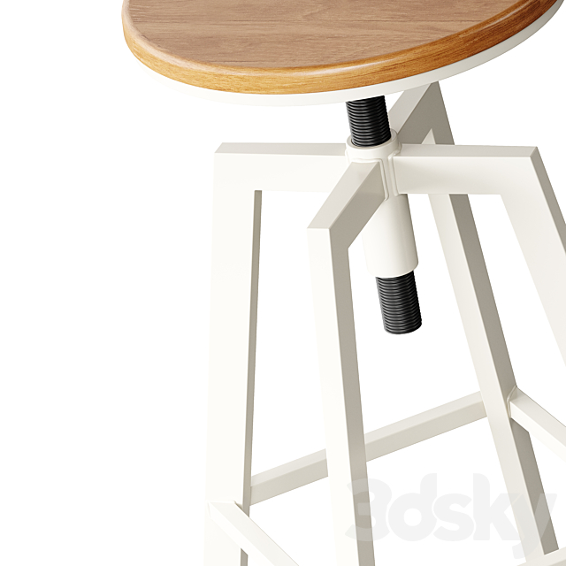 Zara Home – The wood and metal swivel stool 3DSMax File - thumbnail 2