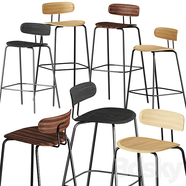 Zeitraum Okito Bar Stool 3DSMax File - thumbnail 1