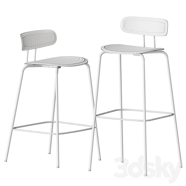 Zeitraum Okito Bar Stool 3DSMax File - thumbnail 4