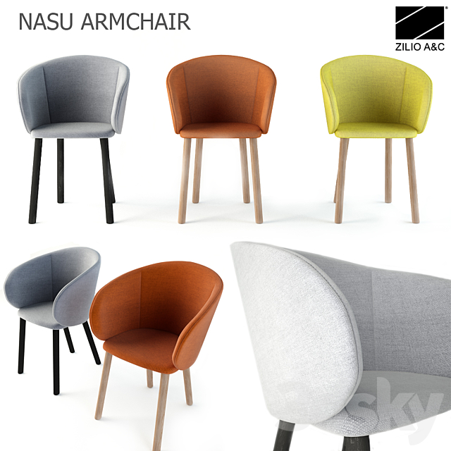 Zilio NASU ARMCHAIR 3DS Max Model - thumbnail 1