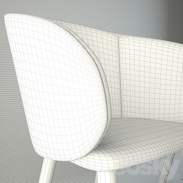 Zilio NASU ARMCHAIR 3DS Max Model - thumbnail 2