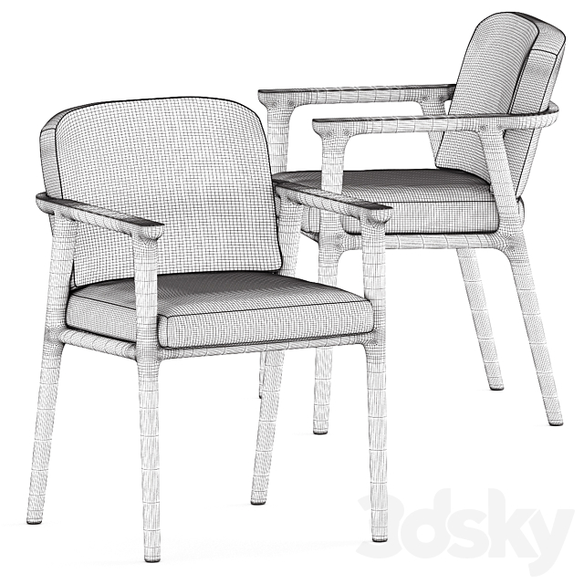 Zio Dining Chair by Moooi 3ds Max - thumbnail 3