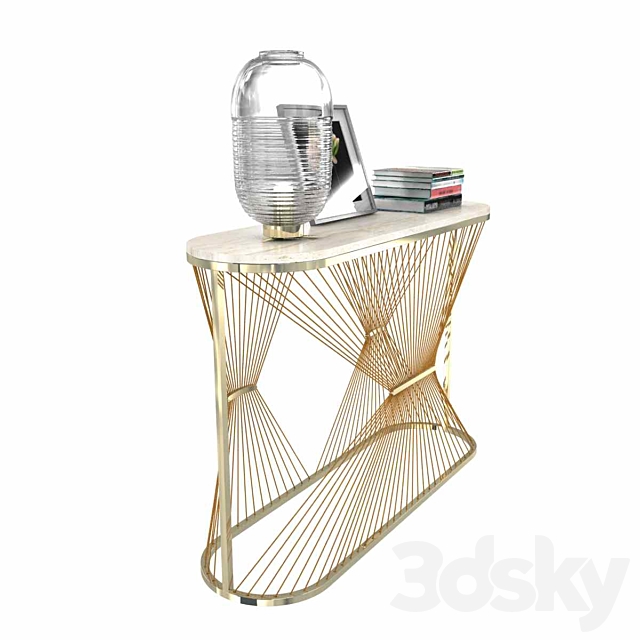 Aegis console table by lamberti design 3d model 3DSMax File - thumbnail 2