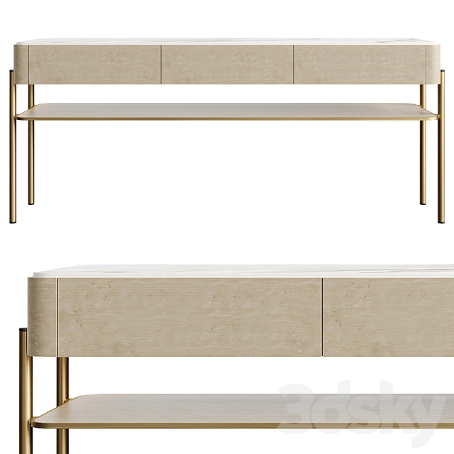 Ana Roque AMAN Console Table 3DS Max Model - thumbnail 2