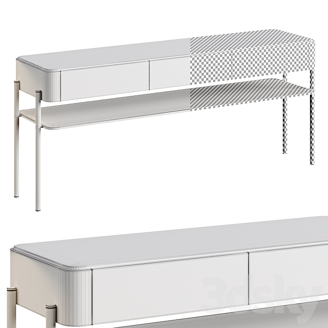 Ana Roque AMAN Console Table 3DS Max Model - thumbnail 5