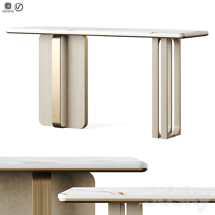 Ana Roque BLOCK Console Table 3DS Max - thumbnail 1