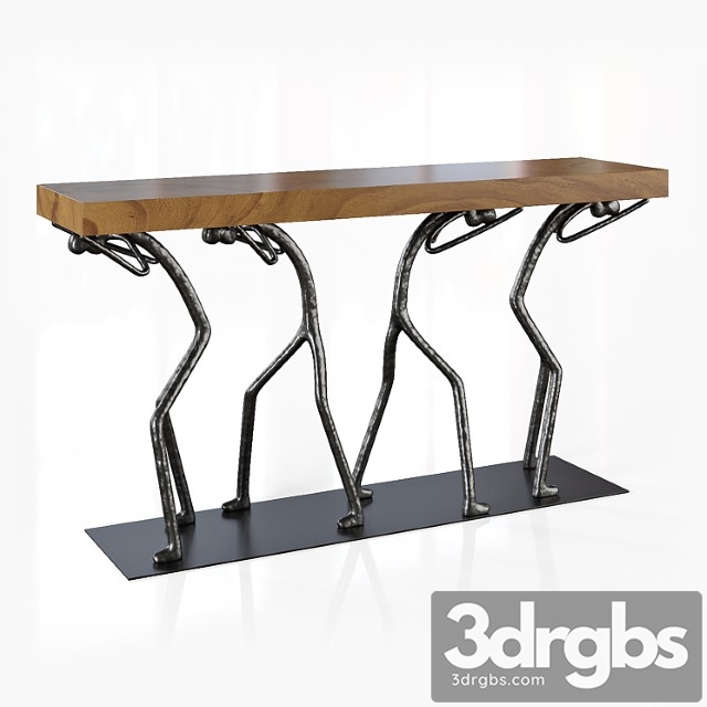 Atlas small natural console table - thumbnail 1