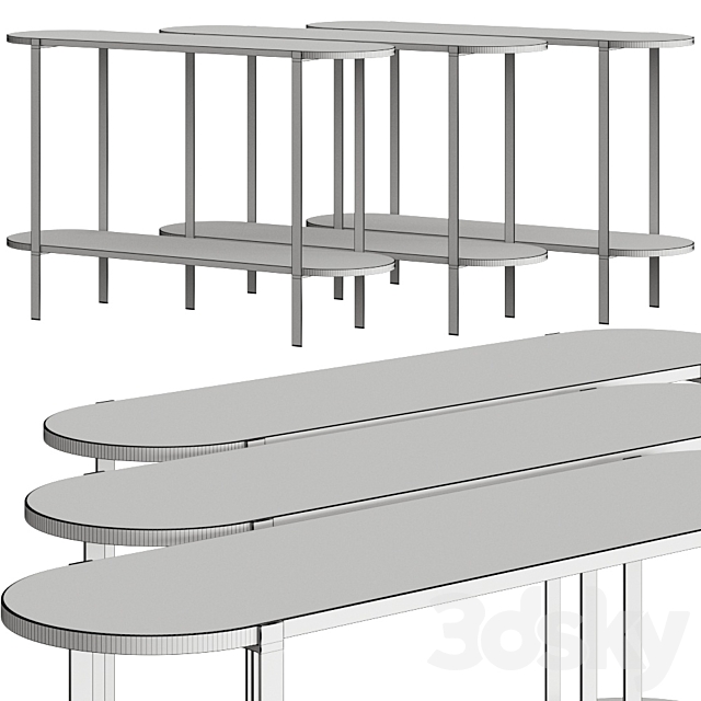 Aytm Fumi Console Tables 3ds Max - thumbnail 3