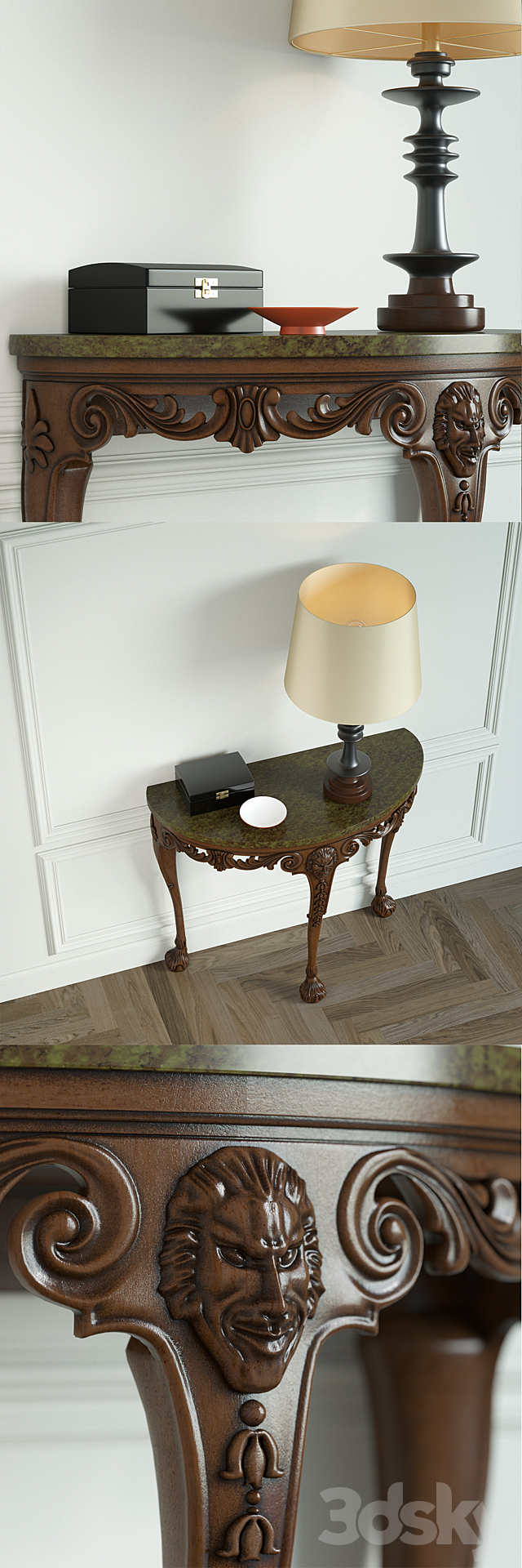 Baker _ Irish Puca Table 3ds Max - thumbnail 2