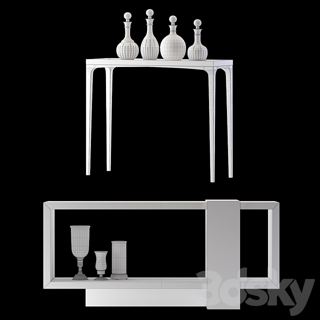 Bernhardt Linea Console Tables 3DSMax File - thumbnail 3