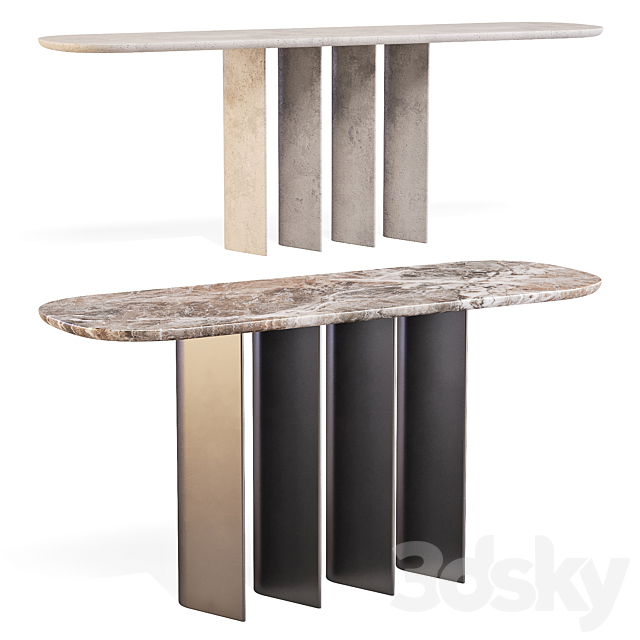 Bonaldo: Geometric – Console Tables 3ds Max - thumbnail 1