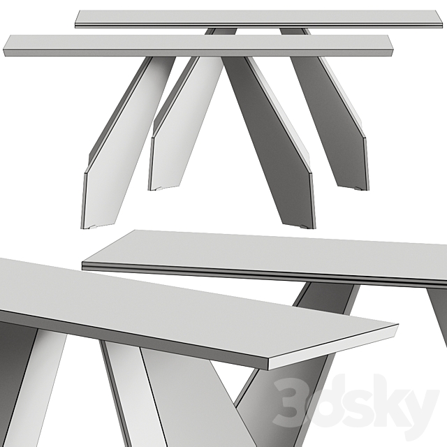 Bonaldo Origami Console Tables 3ds Max - thumbnail 2