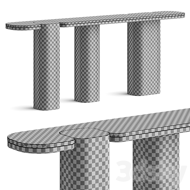 Carpanese Home Erice C Console Table 3DSMax File - thumbnail 2