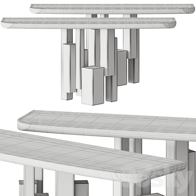 Cattelan Italia Skyline Keramik Premium Console Tables 3DSMax File - thumbnail 2