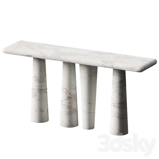 CB2 Inverse Console Table 3DS Max Model - thumbnail 2