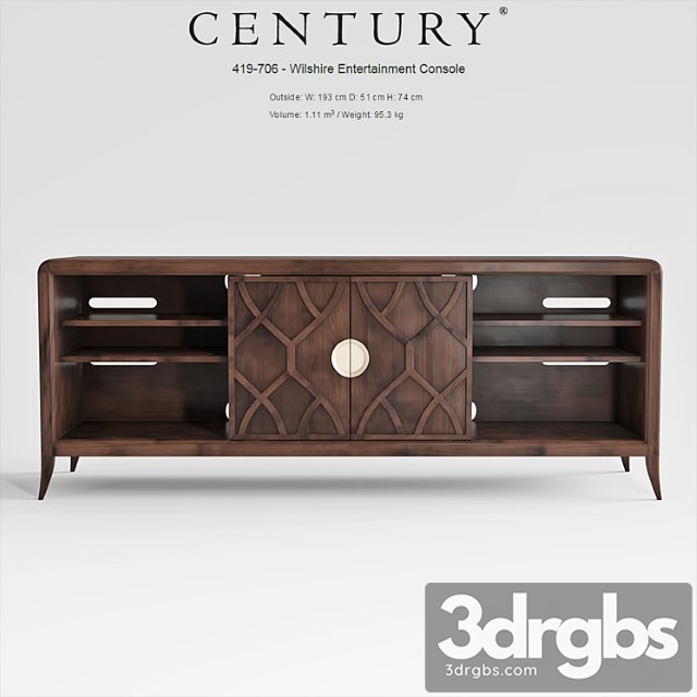 Century Furniture Wilshire Entertainment Console 3dsmax Download - thumbnail 1