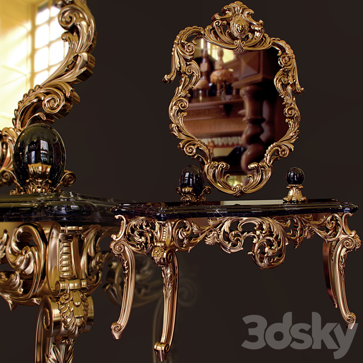 Chelini console 3DS Max - thumbnail 1