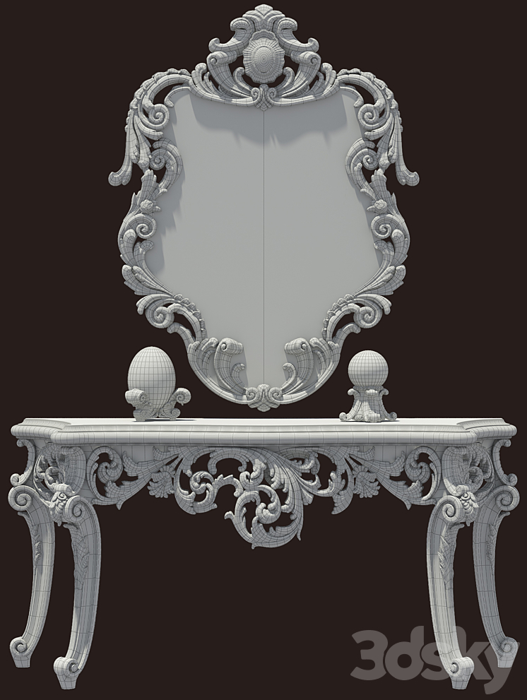 Chelini console 3DS Max - thumbnail 2