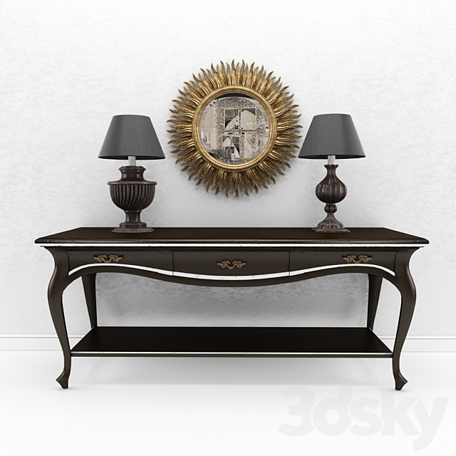 CHELINI CONSOLE SET 3DS Max Model - thumbnail 2