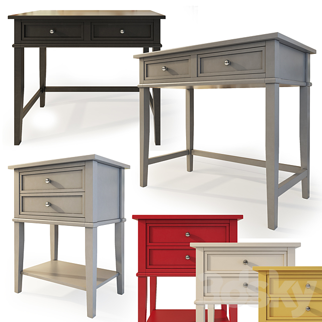 Chest _ console and nightstand Dmitry. Dresser nightstand by Beachcrest Home 3ds Max - thumbnail 1