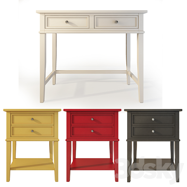 Chest _ console and nightstand Dmitry. Dresser nightstand by Beachcrest Home 3ds Max - thumbnail 2