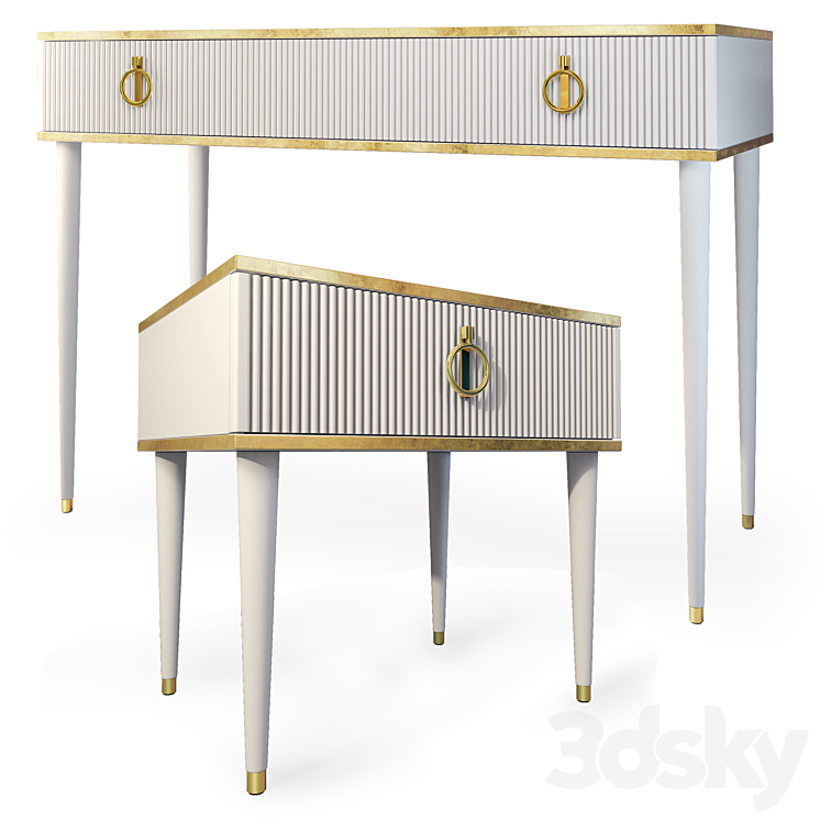 Chest \/ console and stand Rimini Solo Furniture Yartsevo. Dresser nightstand. 3DS Max - thumbnail 2