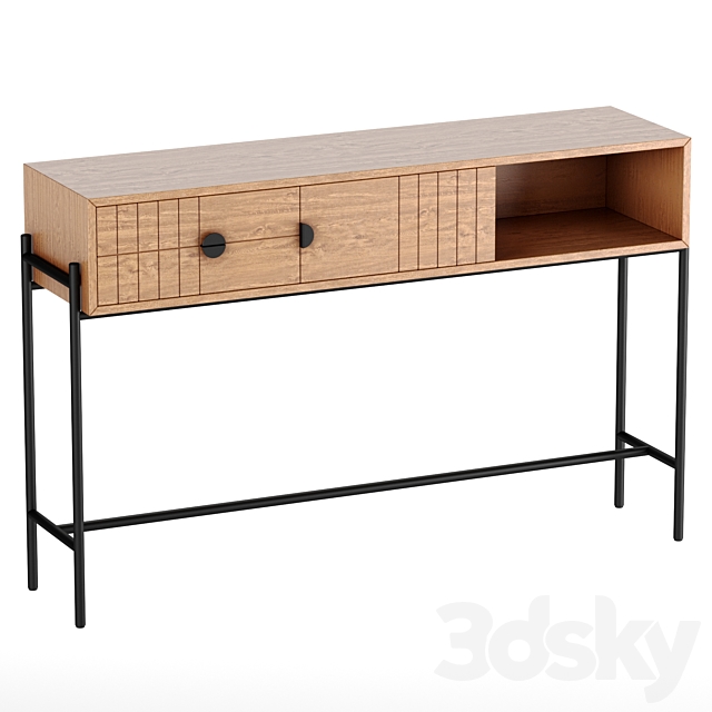 Clara oak console 3DSMax File - thumbnail 1