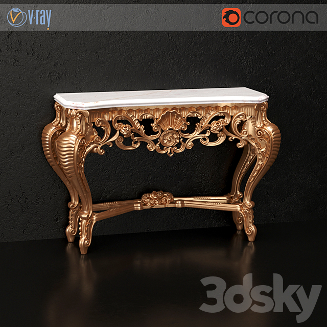 Classical console Silik 3ds Max - thumbnail 1