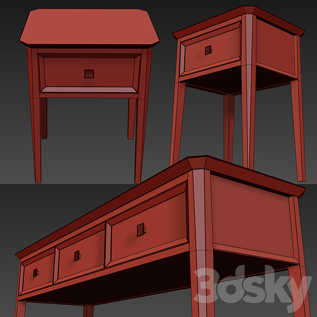 Console _ chest and drawers. The Werby Ellington. dresser nightstand. 3DSMax File - thumbnail 3