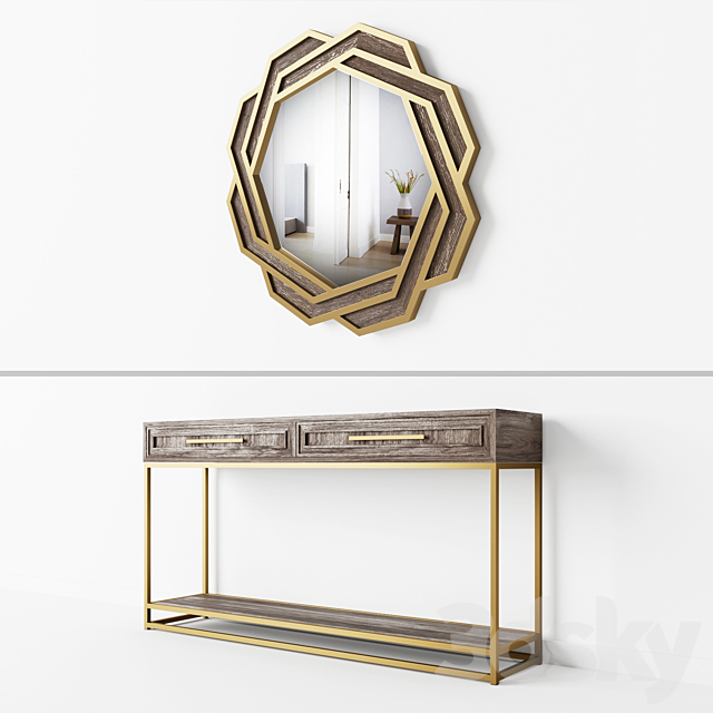 Console and mirror Cosmorelax | Bullard 3ds Max - thumbnail 2