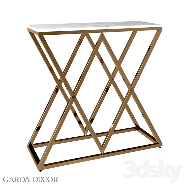 Console Artificial White Marble \/ MAT.GOLD 47ED-CST026 \/ 80GOLD Garda Decor 3DS Max - thumbnail 1