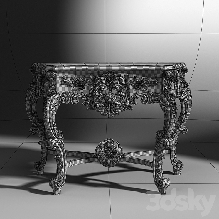 Console Cappellini Intagli 251 3DS Max - thumbnail 2