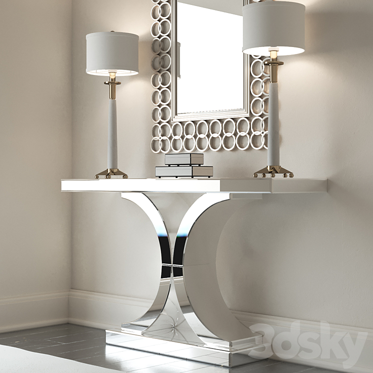 Console Splendora Mirrored Console 3DS Max - thumbnail 2