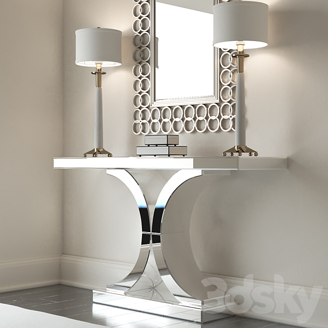 Console Splendora Mirrored Console 3DSMax File - thumbnail 2