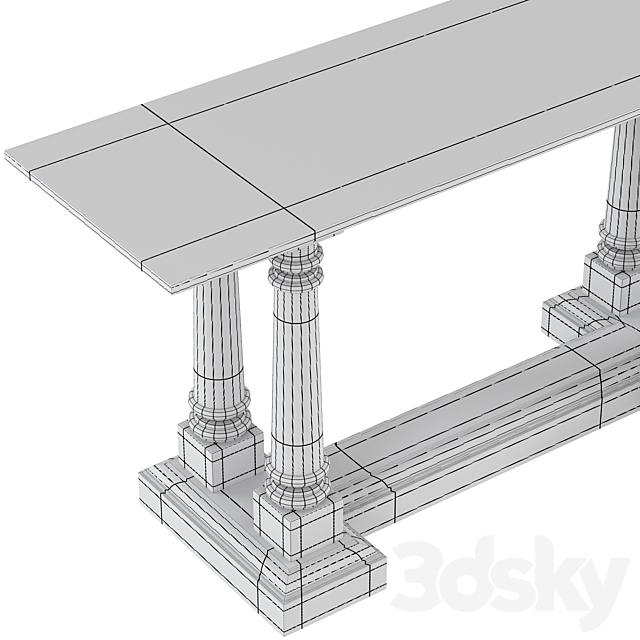 Console table Eichholtz Walford 3ds Max - thumbnail 3